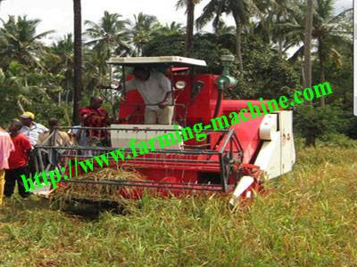 rice_harvester_working_process_in_Togo